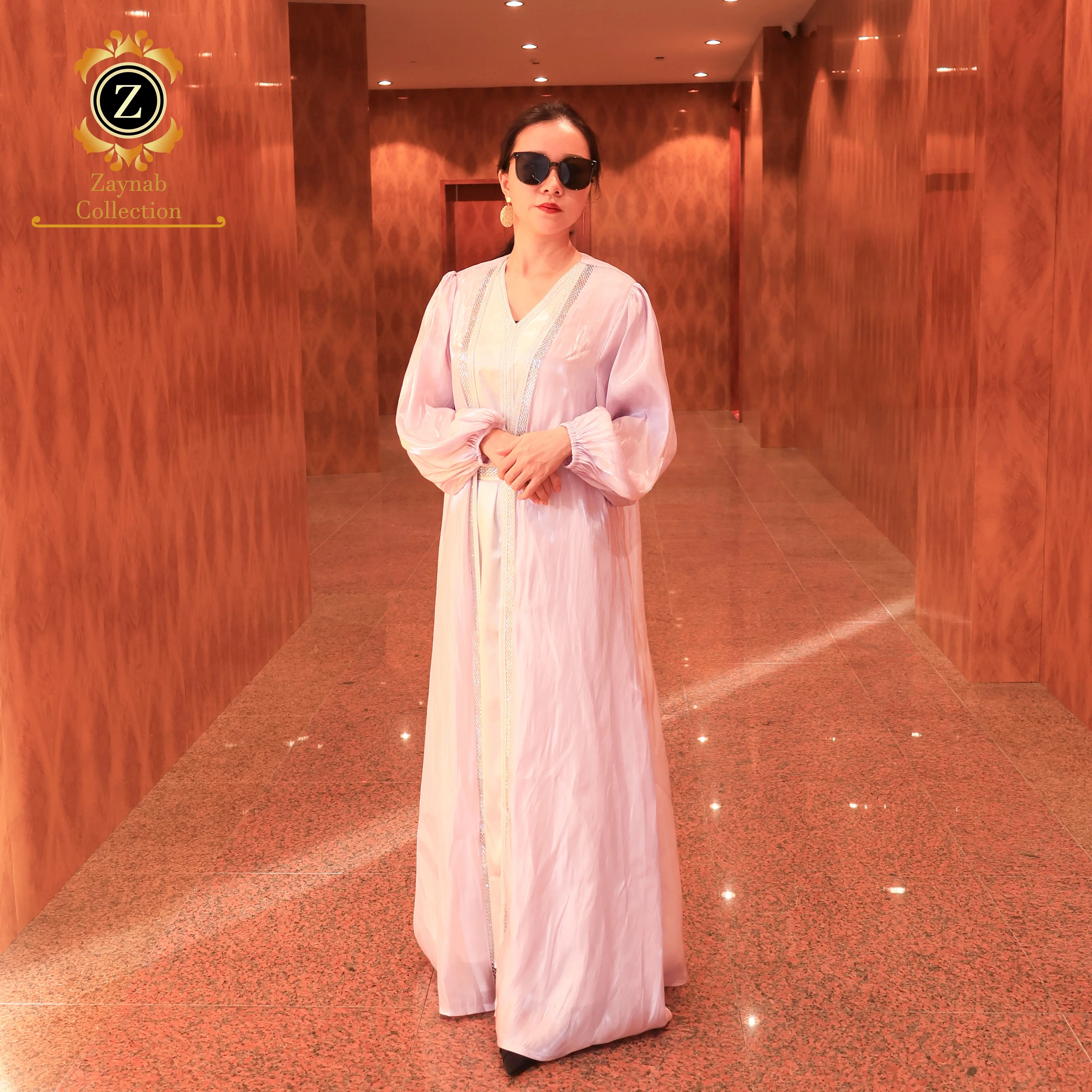Zaynab Elegant Jalabiya Women Muslim Dress Women Muslim Dress Moroccan Dubai Turkey  Fashion Dress Islamic  Elegant Jalabiya