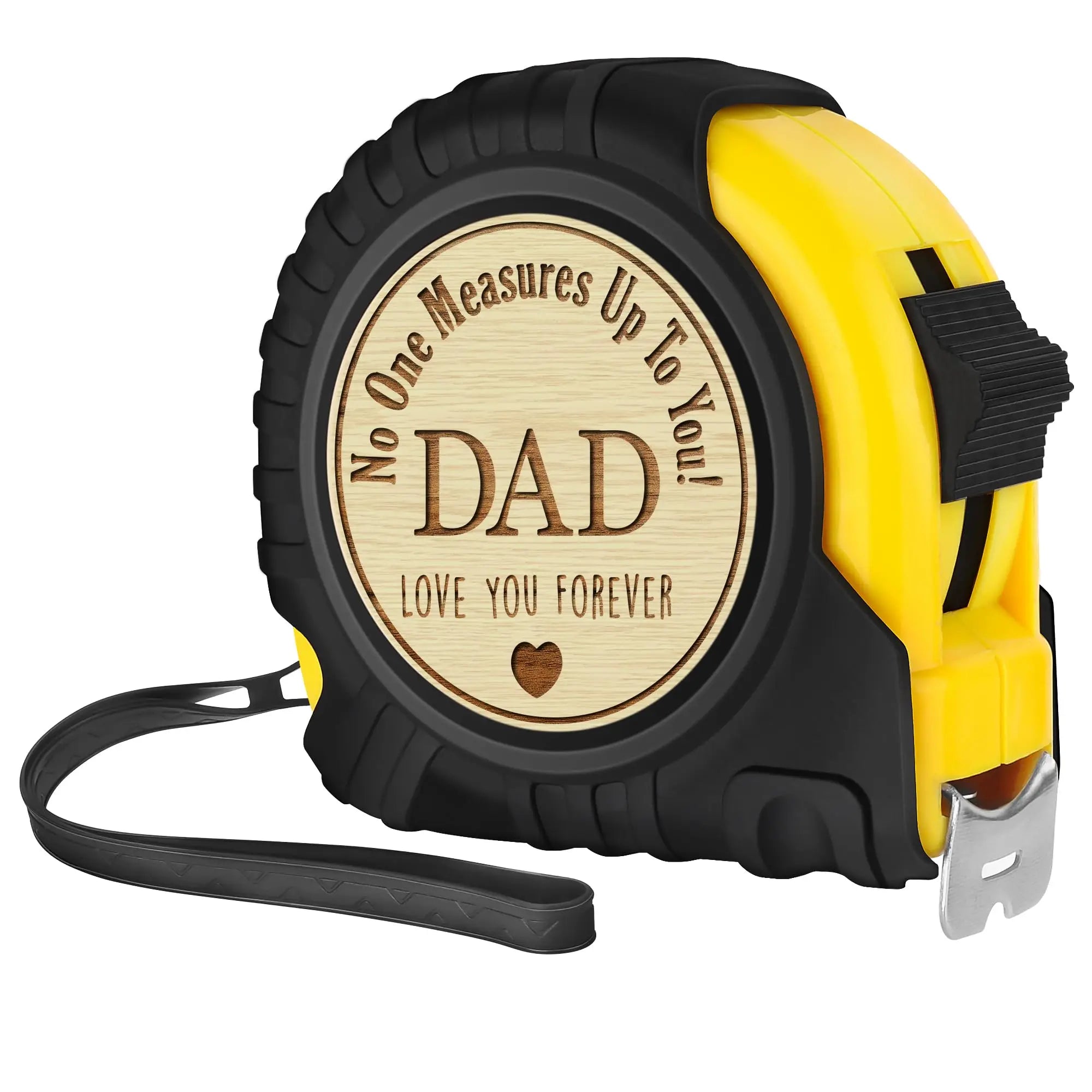 Customizable Wokwell 25 Ft Steel Hook Tape Measure Stainless Steel Blade ABS/Plastic Metric System Yellow+Black for Father's Day
