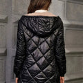 2026 New Hot-Selling European & American Cross-Border Autumn & Winter Long-Sleeve Diamond-Quilted Women's Cotton Coat