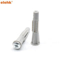 Elekh 10*60mm Grey Nylon Wall Plug Multi-Purpose Plastic Anchor for Hollow Walls 300PCS/BAG