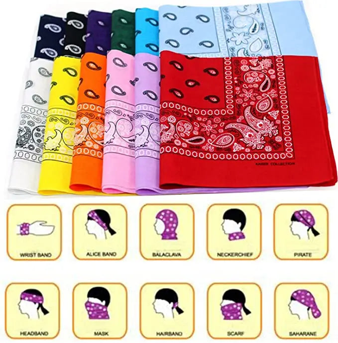 Foreign Trade Hot Paisley Bandanas Street Hip-Hop Outfit Sets Durable Skin Soft Source for Overseas Stores Fashion Shops