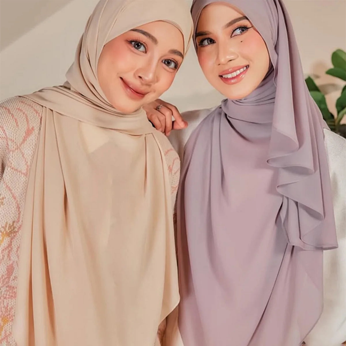 New Design Elegant Floral Headscarf Head Wraps Turban Muffler Women Plain Chiffon Muslim Hijab Scarf Long Shawl 180*75cm