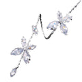 New Style Personalized Plant Winding Fashion Bracelets Zircon Silver Plated Flower Bracelets Women Stainless Steel Jewelry