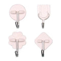 In Stock  White Small Square Plum U-shaped Plastic Hook with No Punching Dormitory Wall Key Hook Plastic Hook