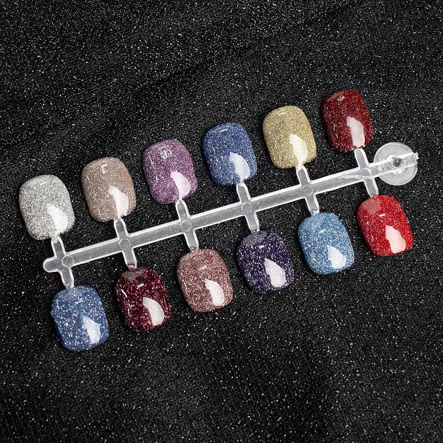 Reflective Glitter Nail Art Polish Sparkle Flash Diamond Painted 12 Colors Soak off Polishes Kit Salon Quality Professional Gels