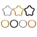 316L Stainless Steel Clicker Earrings 16G Simple Piercing Jewelry Labrets Ear Cartilage Helix Daith Septum Rings