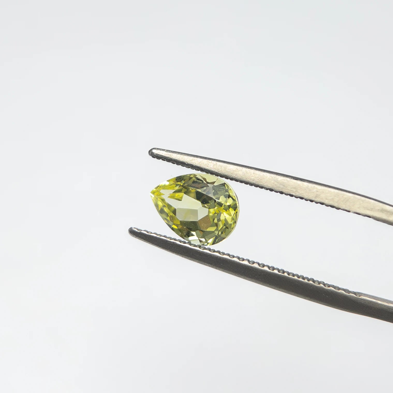 Pear Cut Yellow Sapphire Loose Gemstone for Fine Jewelry Lab Created VVS Clarity Brilliant Faceting
