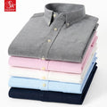 SK Men's Plus Size Linen Cotton Shirt Solid Color Long Sleeved Comfortable Casual Anti-Wrinkle Breathable Cool for Summer Spring