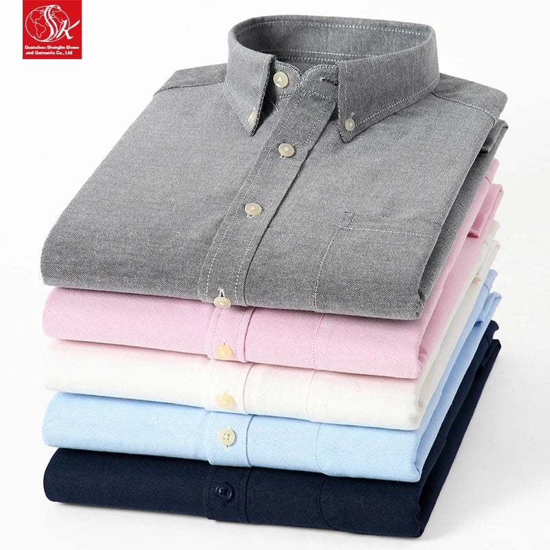 SK Men's Plus Size Linen Cotton Shirt Solid Color Long Sleeved Comfortable Casual Anti-Wrinkle Breathable Cool for Summer Spring