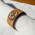 Custom carved wooden napkin rings luxury napkin holder for restaurant