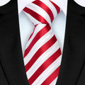 New Design Men's 8cm Striped Tie High-Quality Classic Fashion for Weddings Parties Business Events