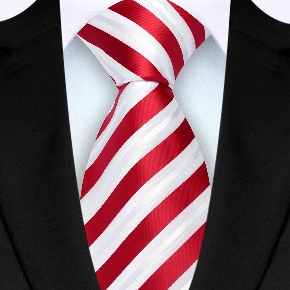 New Design Men's 8cm Striped Tie High-Quality Classic Fashion for Weddings Parties Business Events
