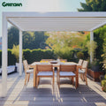 Easily Assembled Motorized Outdoor Gazebo Pavilion With Waterproof Louver Coating Roof Pergola Frame