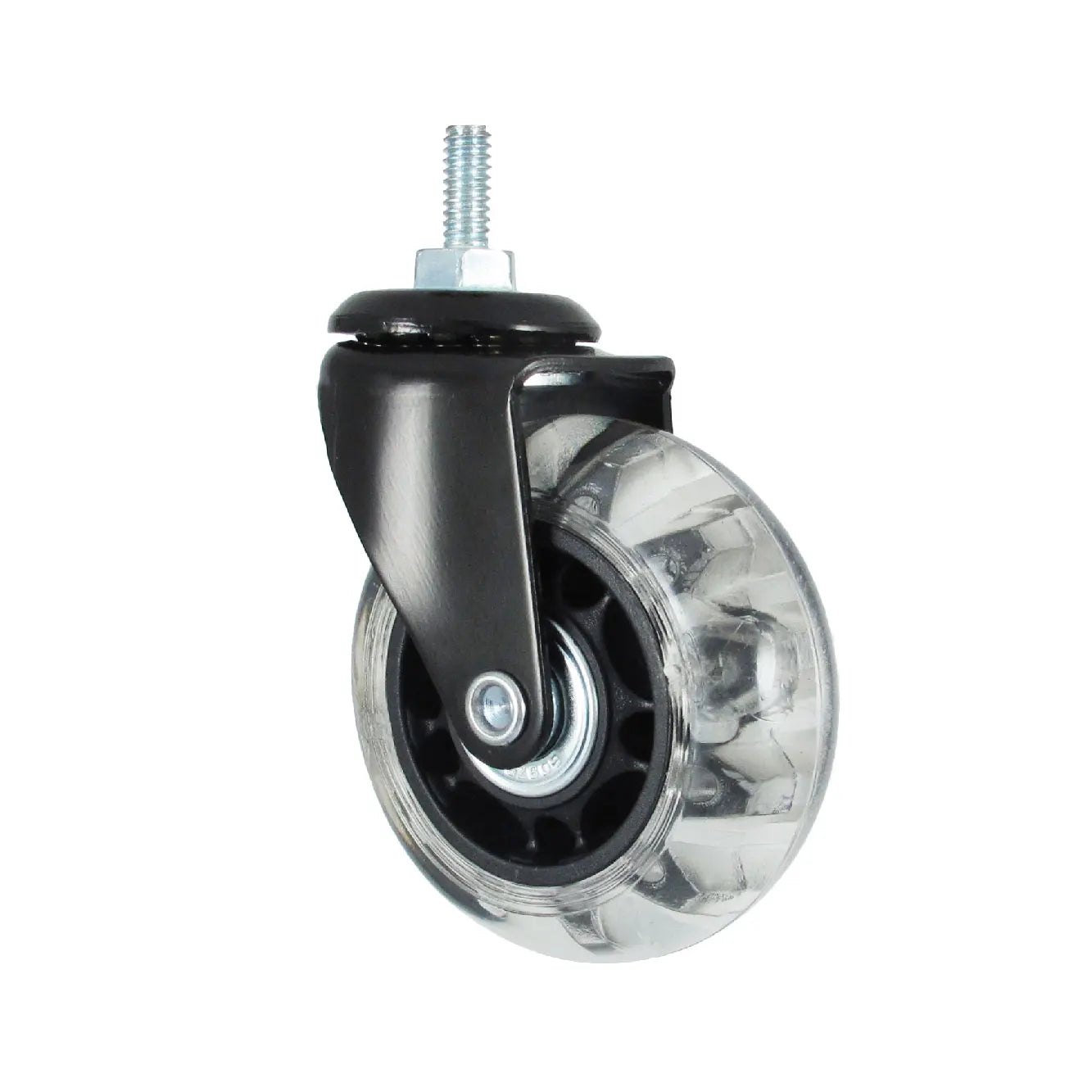 CCE 2.5 Inch 3/8\" Metric Stem Caster Wheel 360 Degree for Home Furniture Gym Hospital Shelves for Dining Kitchen Supermarket