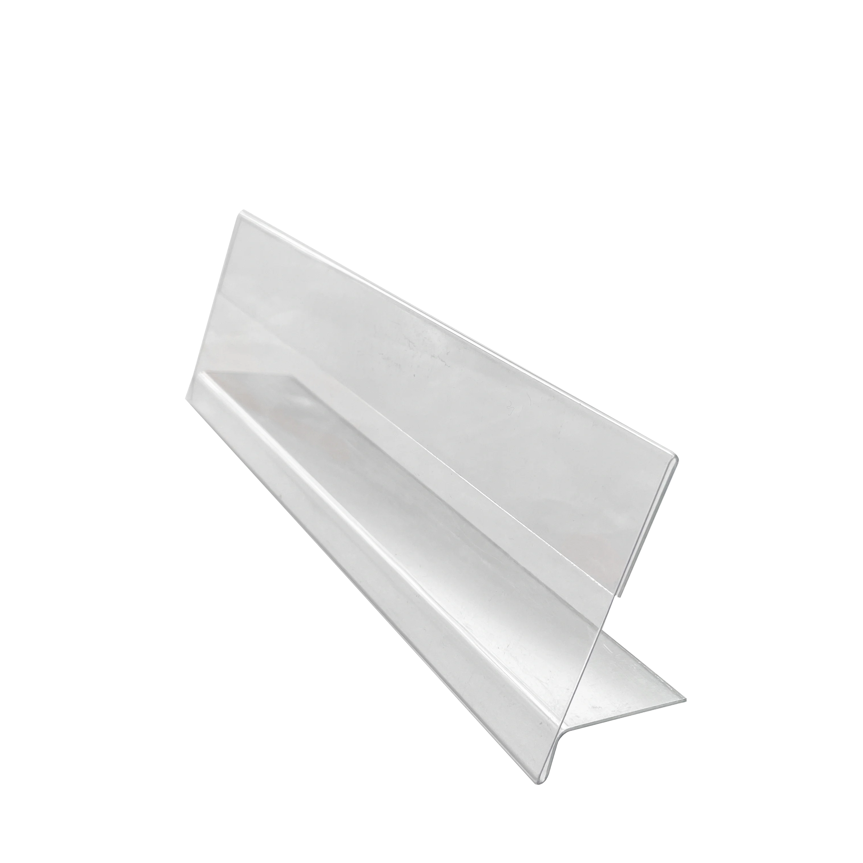 Hookei Plastic Supermarket Price Talker POP Strip Barker A7 Data PriceTag Clear PVC Hinged Shelf Talkers Table Display Custom