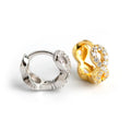 EH1097 Sterling Silver Diamond Infinity Hoop Earrings Number 8 Shape Gold Plated CZ Earring Jewelry