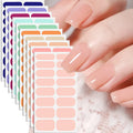 Nails Supply Waterproof Long Lasting 16 Nail Strips Nail Decals Non-toxic Eco-friendly Design Spot Color Nail Art Stickers Wraps