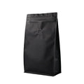 Custom Printed Black Flat Bottom Aluminium Foil Laminating Plastic Pouch Stand up Food Packaging Bag Coffee Bean Bag with Valve