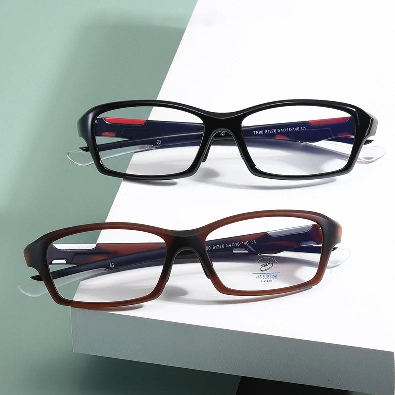 Anti Eyestrain Eyeglass Square Clear Lens Eyeglasses Sport Frame for Men