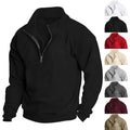 New Arrival Black Gym Fitness Oversize 1/4 Zip Sweatshirt Crew Neck Golf Polos Men 220gsm 100% Polyester Sports Mens Sweatshirt