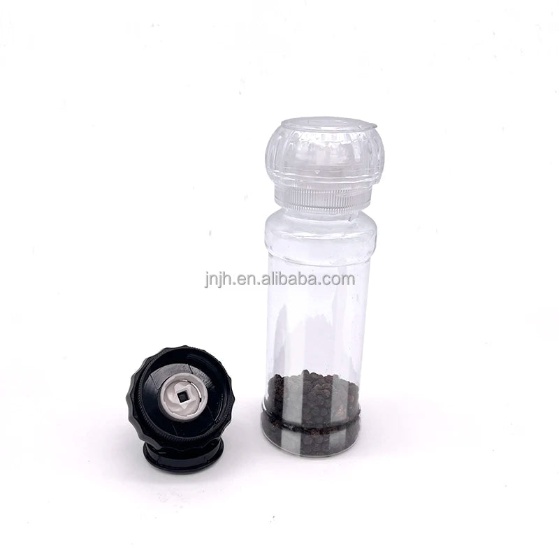 Salts and Pepper Mill Grinder 200ML Plastic  Pepper Grinders Shaker Salt Container New Ceramic Grinding Bottles