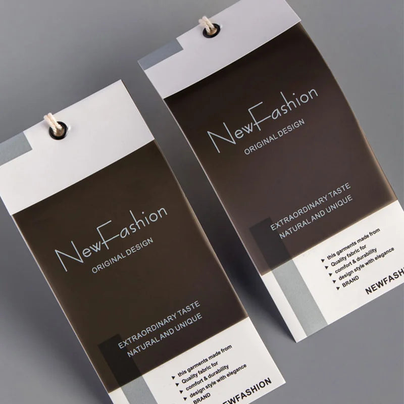 2024 Eco-Friendly Recycled Tag Clothing Hangtag Printing Paper Luxury Customized Shirt Tags Hang Tag