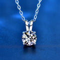 XMZ040 Custom Fine Jewelry Classic 925 Sterling Silver Diamond Pendant White VVS 1/2/3/0.5 CT Moissanite Pendant Necklace