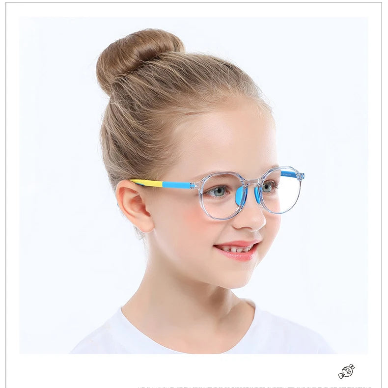 Multi-Color Anti Blue Light Kids Frames Eyeglasses Protective Eyeglasses for Students