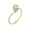 Export Quality 14K Solid Gold Diamond Engagement Ring Pave Band IGI Certified for Jewelry Retailers-Women's Classic Wedding Gift
