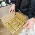 Size Z10G Small Paper Gold Foil Jewelry Box 4.72x3.12x1.55cm for Ring Storage Wholesale Cardboard Gift Box for Ring and Jewelry