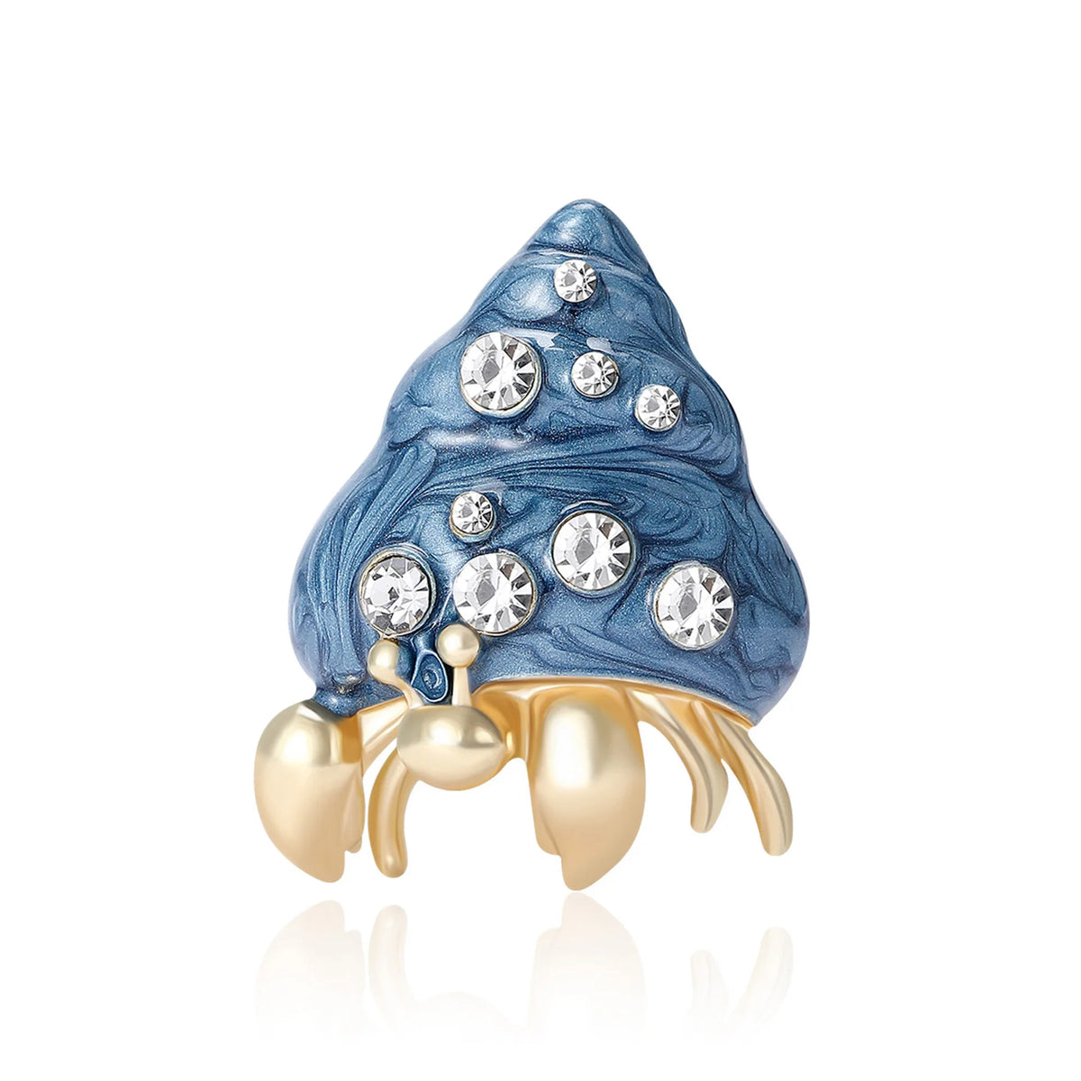 Creative Alloy Enamel Hermit Crab Shell Brooch Fashion Versatile Jewelry Cute Brooch MegaBDM