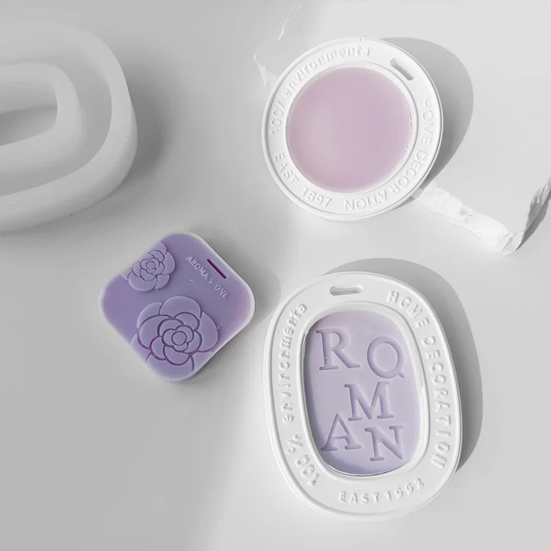 DIY Letter Gypsum Aromatherapy Candle Tag Mold Car Diffuser Stone DIY Gypsum Pendant