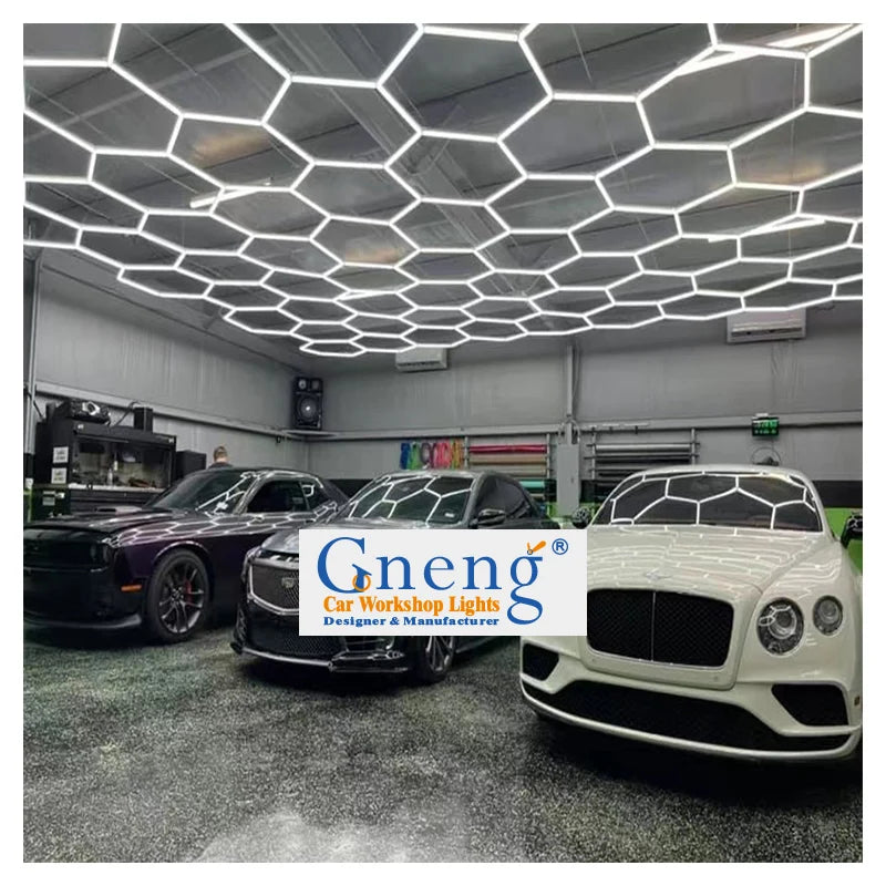 Factory Direct Sale 6500K Office Hanging Linear Lights Hexagon Ceiling Light