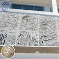 Modern Outdoor Aluminum Facades Decoration Laser Cut Privacy Screen with Water Bubble Printed Design Waterproof Material