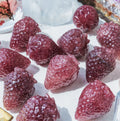 Best Selling High Quality Natural Gemstone Hand-carved Strawberry Quartz Polished Crystal Crafts Decoration Love for Ying Lai