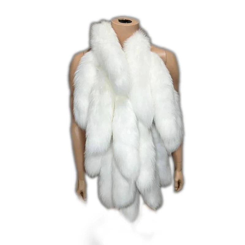 Wholesale Natural Silver Fox Fur Tail Real Fox Fur Material Luxury Fashion Fur Accessories