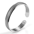 Wholesale Vintage Thai Style Silver Heart Sutra Bracelet Men's Personality Design Couple Open Bracelet