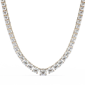 Customizable 14K Solid Gold VVS Tennis Ice-Out Lab-Grown Diamond Necklace Chain for Women and Men