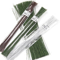 22Gauge Florist Iron Wire 100pcs/bag  45 cm Length Green Fabric Coated Flower Wire for Flower Making Paper Wrapped Iron Wire