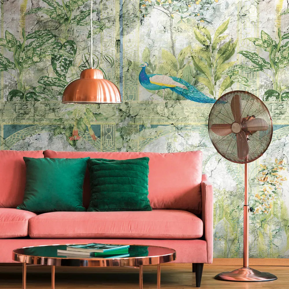 Germany Photo Wallpaper Murals Green Blue Grey Non Woven Vinyl Wall Mural Plants Bedroom Hospital Mall Living Room Gym Modern