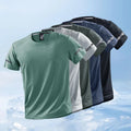 OEM Custom Logo Embroidery Print Ice Silk Sports Running Fitness Breathable Short-sleeved Men's Outdoor Quick-drying T Shirt