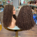 Raw Curly Wig Vendors Super Double Drawn 5X5 Lace Closure 100% Human Hair Pixie Curly Wigs MegaBDM