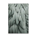 Made In Germany - Home Decor Canvas Picture Feathers Modern - Wall Mural In Blue And Grey - Canvas Picture On Stretcher Frame