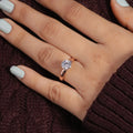 Destiny Jewellery 1.37 Ct White Gold Engagement Ring IGI Certified Moissanite Diamond Platinum Anniversary Gift for Women Wife
