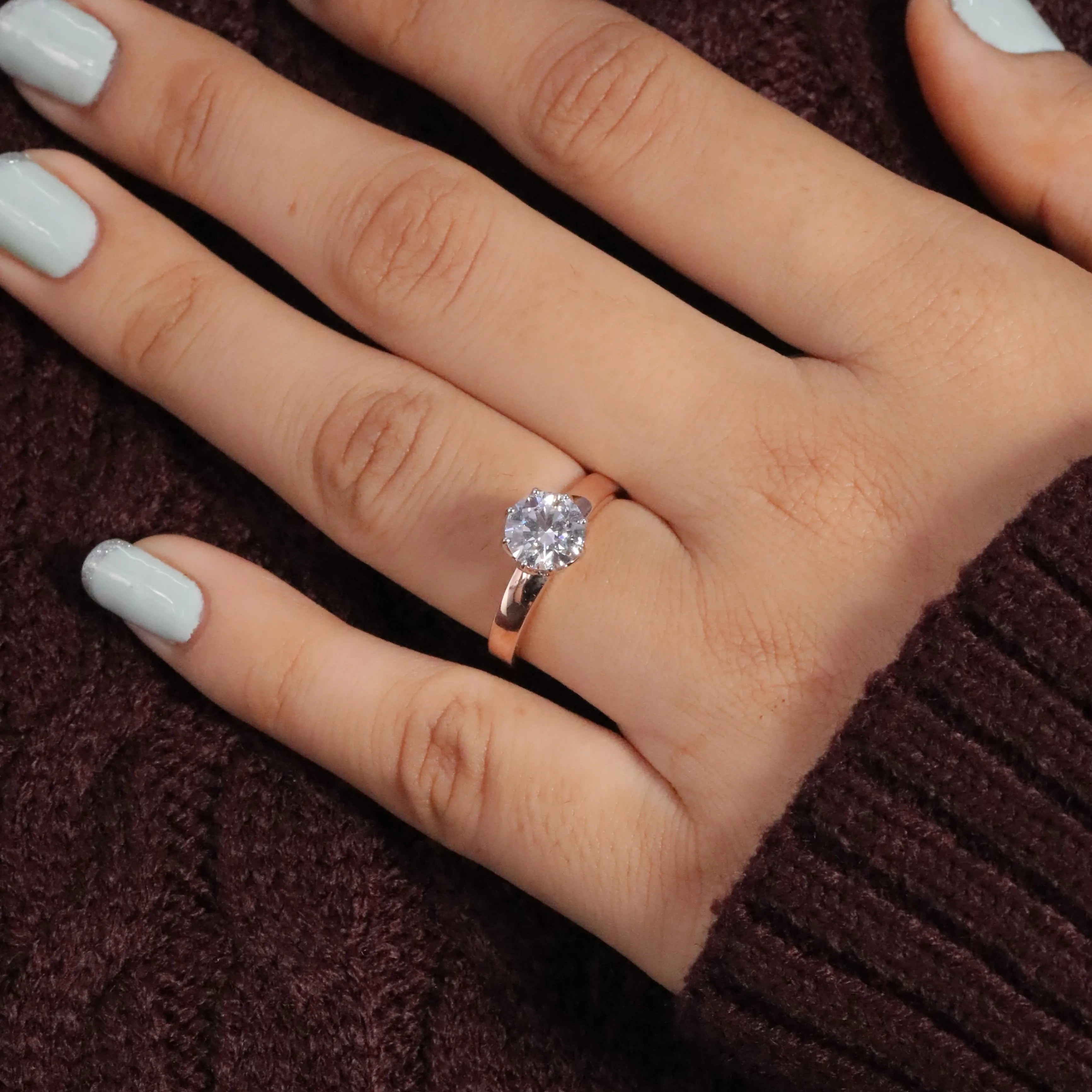 Destiny Jewellery 1.37 Ct White Gold Engagement Ring IGI Certified Moissanite Diamond Platinum Anniversary Gift for Women Wife