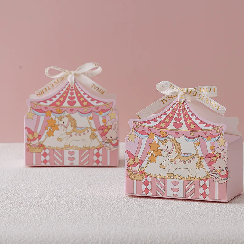 JUXINDA Cartoon Candy Box Wedding Candy Box New Wedding Candy Packaging Box Wedding Favor Candy Box