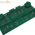 Premium Jewelry Display Stand Set with Microfiber Lining  Ring Earring Necklace Organizer Jewelry Stand Display Set