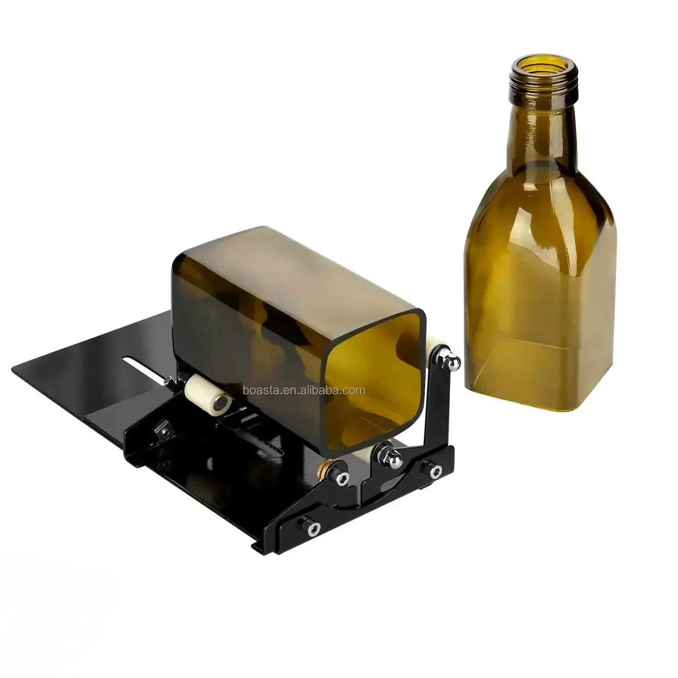 Boasta Adjustable Stainless Steel Glass Bottle Cutter DIY Metal Art Tool for Upcycling Square Bottles
