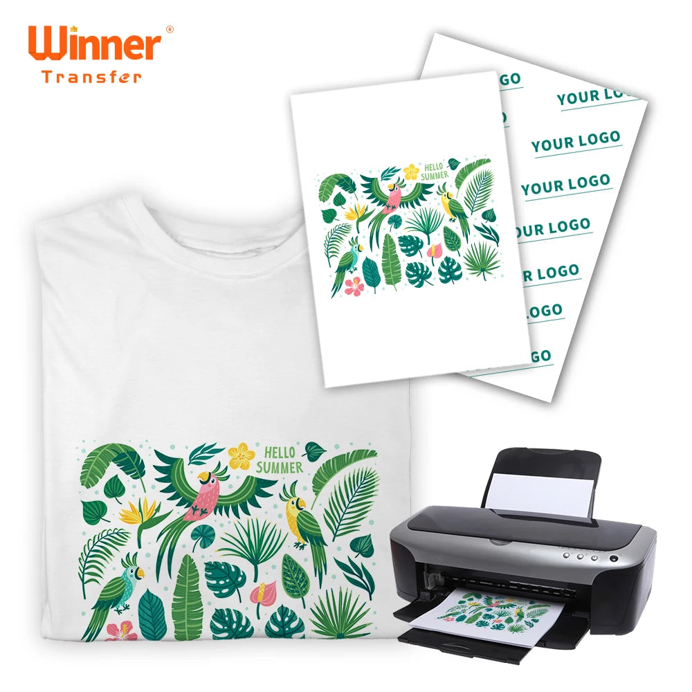 Winner Transfer Popular Design Inkjet Light Transfer Paper Ready to Press Heat Transfer Paper for Clothes Textiles MegaBDM