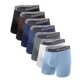 BAMBOO COOL Men's Ultra ComfortSoft Knitted Underwear Moisture Wicking Breathable No Ride Boxer Briefs Fly Multipack Logo Waist